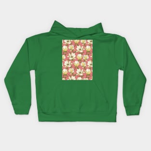 Yellow Magnolia Pattern Kids Hoodie